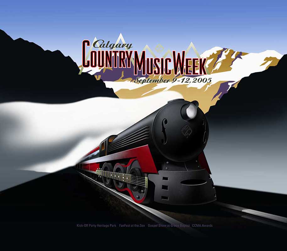 Country Music Week Poster illustration